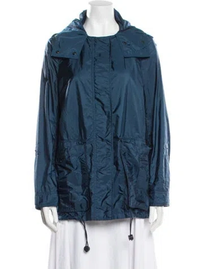 Pre-owned Burberry Nylon Utility Jacket In Blue