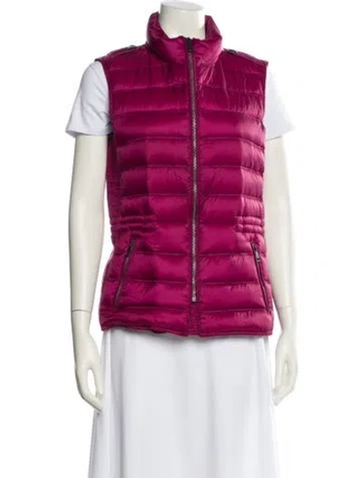 Pre-owned Burberry Nylon Vest In Pink