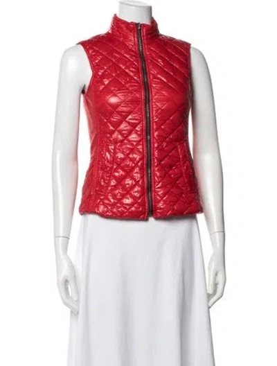Pre-owned Burberry Nylon Vest In Red