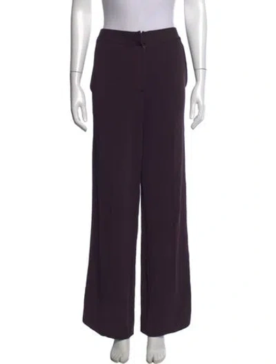 Pre-owned Burberry Nylon Wide Leg Pants In Purple