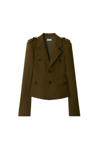 BURBERRY BURBERRY NYLON WOOL BLEND TAILORED JACKET