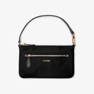 Burberry Nylon Zip Pouch In Black