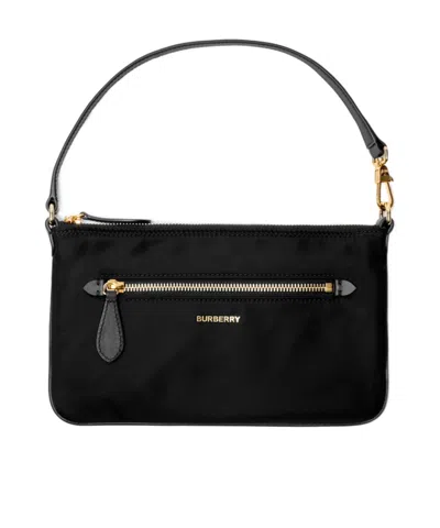 Burberry Nylon Zip Pouch In White