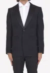 Burberry Oak Leaf Crest Tuxedo Jacket In Black