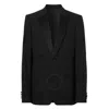 Burberry Oak Leaf Crest Jacquard Tuxedo Jacket In Black
