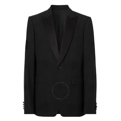 Burberry Oak Leaf Crest Jacquard Tuxedo Jacket In Nero
