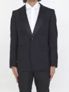 Burberry Oak Leaf Crest Tuxedo Jacket In Black