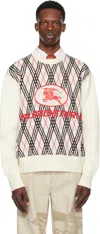 Burberry Argyle Pattern Crew Neck Sweater