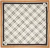 Burberry Off-white Check Knight Stamp Silk Scarf In White
