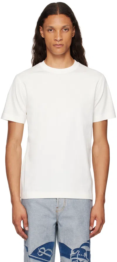 Burberry Off-white Fox T-shirt In Grey