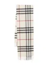 Burberry Off White Giant Check Scarf In Neutral