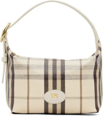BURBERRY OFF-WHITE MINI HIGHLANDS DUFFLE BAG
