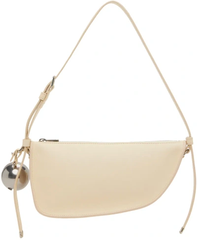 Burberry Off-white Mini Shield Sling Bag In Pearl