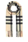 Burberry Embroidered Cashmere Scarf In Off White