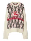Burberry Argyle Pattern Crew Neck Sweater