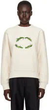 BURBERRY OFF-WHITE THISTLE LOGO SWEATSHIRT