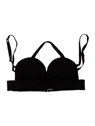 Pre-owned Burberry Off-the-shoulder Sleeveless Sports Bra W/ Tags In Black
