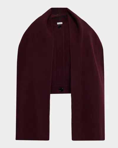 Burberry Oldbrook Single-breasted Scarf Jacket In Burgundy