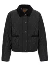 Burberry Check Lining Quilted Nylon Dorset Jacket Clothing In Black