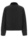 Burberry Check Lining Quilted Nylon Dorset Jacket Clothing In Black