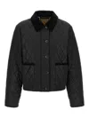 Burberry Check Lining Quilted Nylon Dorset Jacket Clothing In Black