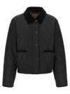 Burberry Check Lining Quilted Nylon Dorset Jacket Clothing In Black