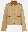Burberry Cropped Quilted Nylon Jacket
