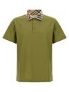 Burberry Organic Cotton Blend Polo Shirt In Green