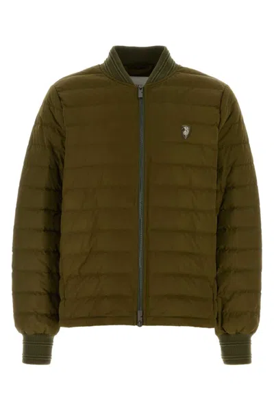 Burberry Olive Green Polyester Jacket