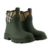 Burberry Olive Green Rubber Marsh Stamp Ankle Boots In Blue