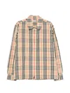 Burberry Check-pattern Zip-fastening Overshirt In Brown
