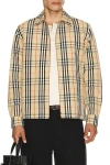 Burberry Check-pattern Zip-fastening Overshirt In Neutral