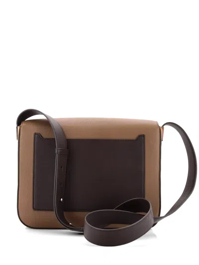 Pre-owned Burberry Olympia Messenger Bag Leather Small Crossbody Bag In Brown