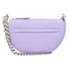 Burberry Olympia Mini Leather Shoulder Bag In Purple