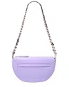 Burberry Olympia Mini Leather Shoulder Bag In Purple
