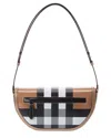 Burberry Olympia Small Leather Shoulder Bag In Beige