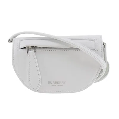 Pre-owned Burberry Olympia White Leather Shoulder Bag ()