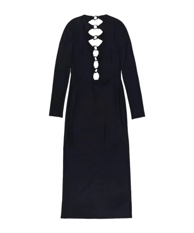Burberry Open-back Corrine Dress In Black