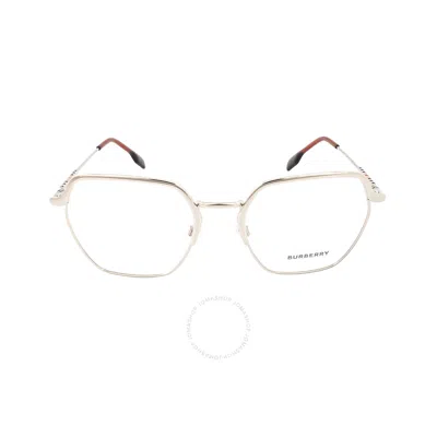 Burberry Open Box -  Demo Irregular Ladies Eyeglasses Be1371 1005 52 In Gold