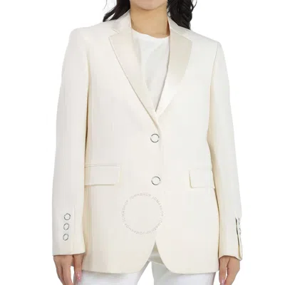 Burberry Open Box -  Ladies Natural White Caratown Single-breasted Blazer