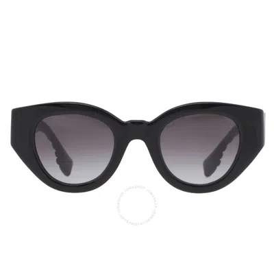BURBERRY BURBERRY MEADOW GREY GRADIENT OVAL LADIES SUNGLASSES BE4390 30018G 47