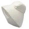 BURBERRY OPEN BOX - BURBERRY MEN'S OPTIC WHITE CRYSTAL MESH BONNET CAP