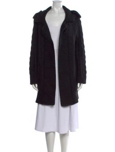 Pre-owned Burberry Open Front Sweater In Black