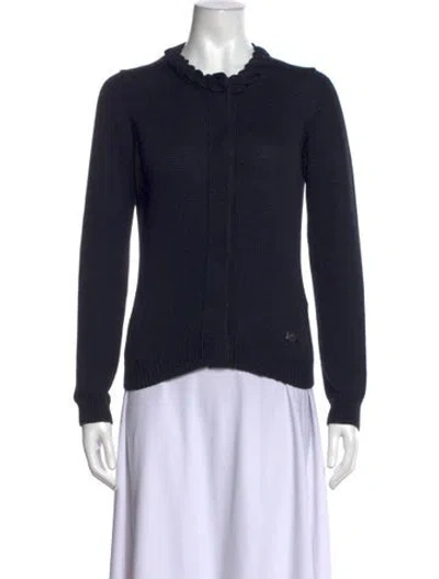 Pre-owned Burberry Open Front Sweater In Black