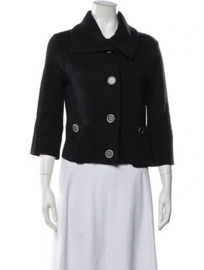 Pre-owned Burberry Open Front Sweater In Black