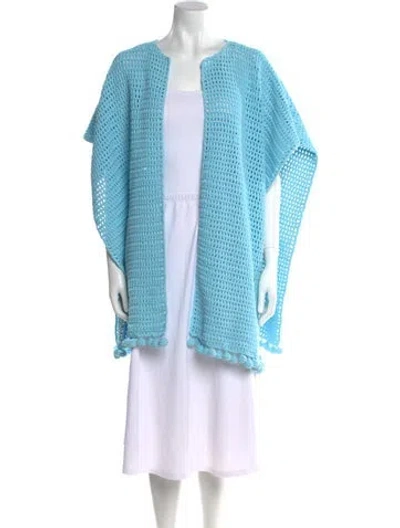 Pre-owned Burberry Open Front Sweater In Blue