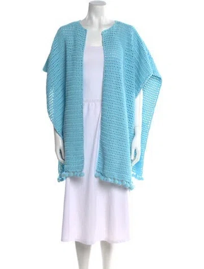 Pre-owned Burberry Open Front Sweater In Blue