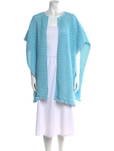 Pre-owned Burberry Open Front Sweater In Blue