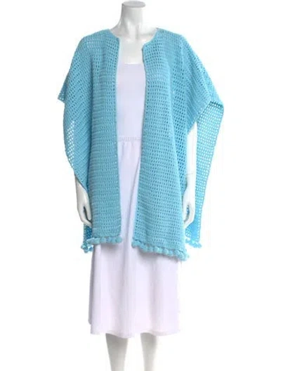 Pre-owned Burberry Open Front Sweater In Blue