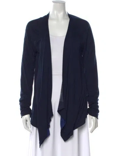 Pre-owned Burberry Open Front Sweater In Blue